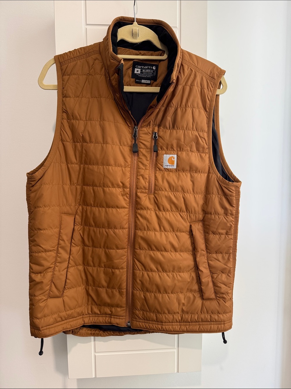 Carhartt Men's Quilted Work Vest in Brown Caramel